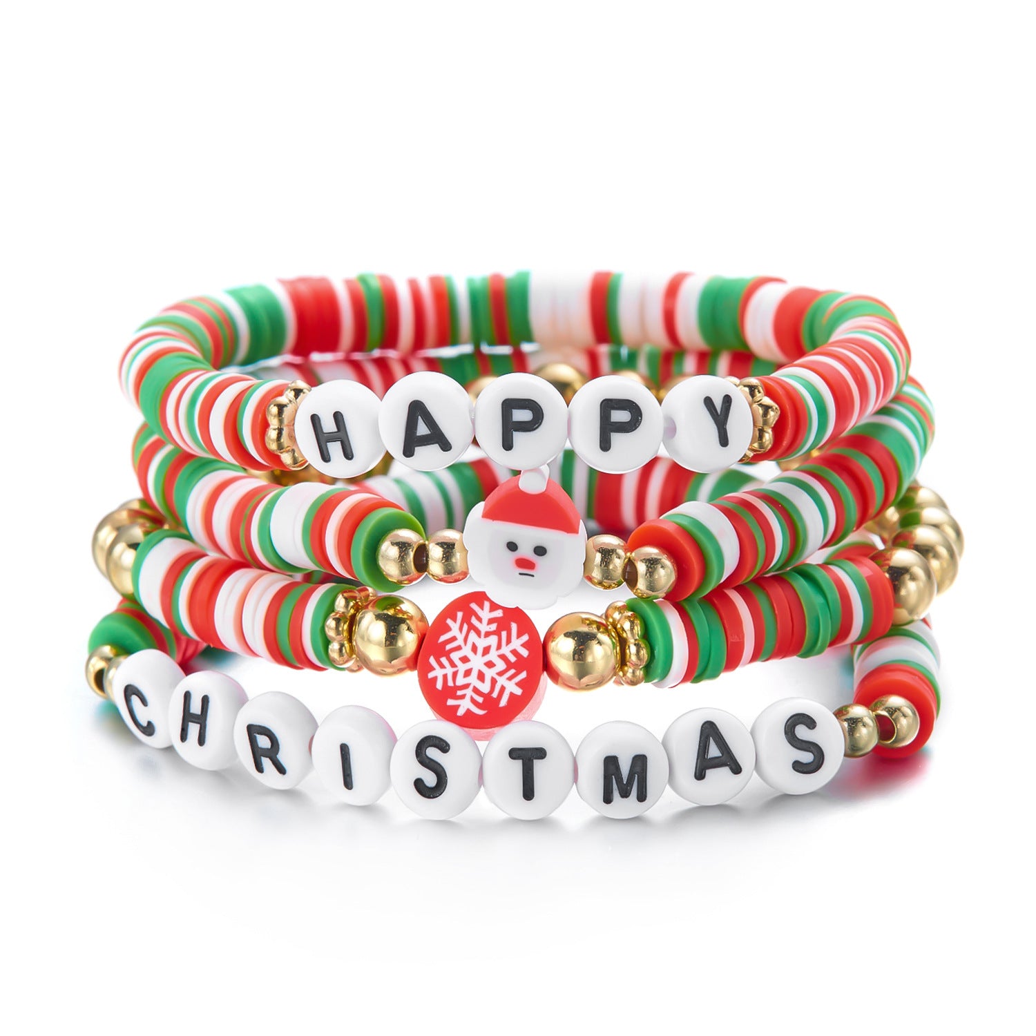 Wholesale Christmas  combination bracelet   soft clay bracelet suit